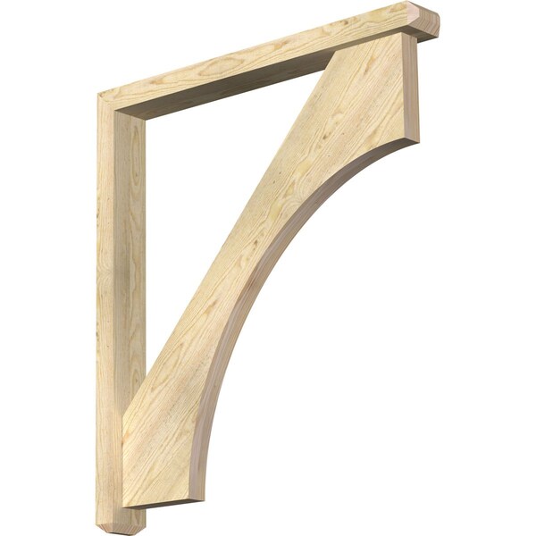 Ekena Millwork Westlake Craftsman Rough Sawn Bracket w/ Offset Brace, Douglas Fir, 4"W x 34"D x 38"H BKT0402X34X38WTL04RDF - main